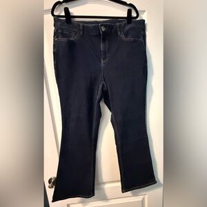 Lane Bryant Dark Denim Stretch Bootcut Genius Fit Jeans